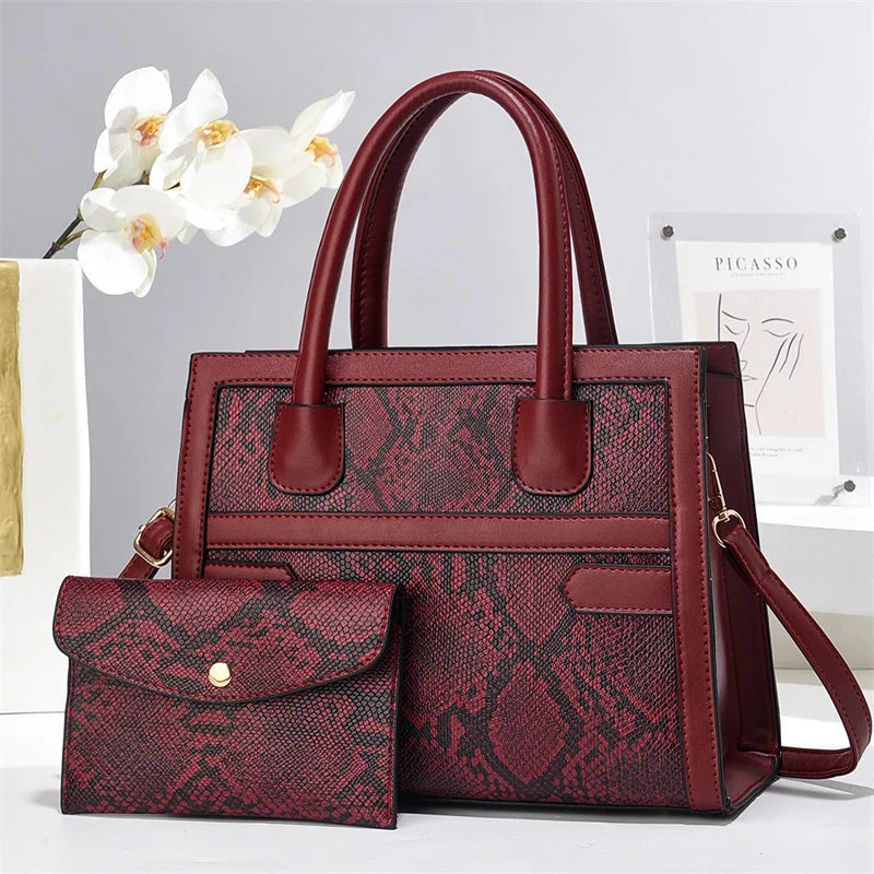 2024 Retro Contrasting Print Casual Tote Handbags Women's Zipper Closure Shopping Shoulder Bag Wholesale Good Vibrations