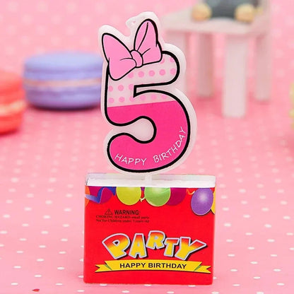 Birthday Candle Mouse Party Decorations Number Candle Cake Toppers Decorations for Home Kids's Gift Candle DIY Cake Flags Good Vibrations