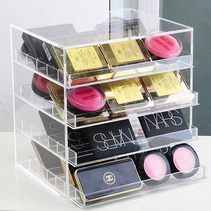 Custom Transparent Acrylic Rectangle Storage Box for Eye Shadow Dresser Powder Cushion Cosmetics-Cosmetic Storage Drawer Good Vibrations