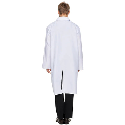 Family Halloween Costume Mad Scientist Costume With Wig White Unisex Lab Uniform Carnival Party Purim Stage Performance Props Good Vibrations