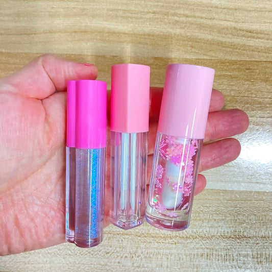 Valentine's Day Gifts pink Heart Tube Lip Gloss Private Label Good Vibrations