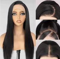 Qingdao Wig Factory Direct Sales Small Cap Size 13*4 Lace Wig Light Brown Lace Hot-Selling Long Straight Gray Chemical Fiber Wig Good Vibrations