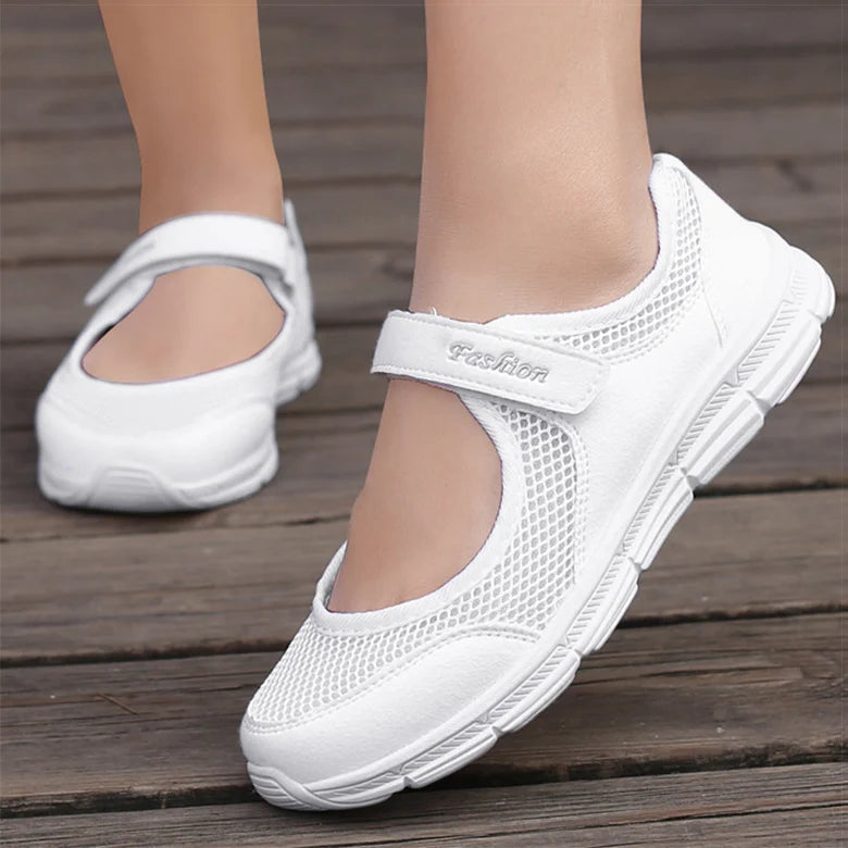 Women Shoes Breathable Vulcanized Shoes White Zapatillas Mujer Super Light Women Casual Shoes Sneakers Woman Footwear Women Flat Good Vibrations