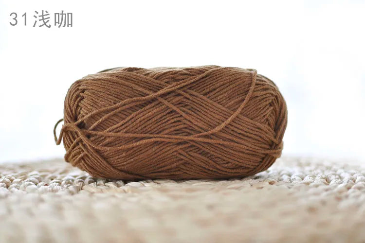Factory Wholesale Recycled Baby Cotton Yarn 4 Strands of Milk Yarn Bag for Doll Clothes Hand-Knitted High Tenacity for Weaving Good Vibrations