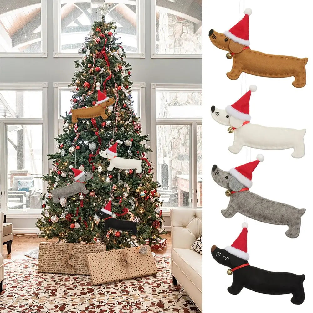 Gift Party Supplies Hang Decorations Ornaments Xmas Pendant Dachshund Dog Christmas Tree Accessories Good Vibrations