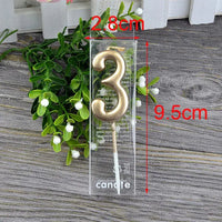 1Pcs Gold Happy Birthday Number Cake Candles 0 1 2 3 4 5 6 7 8 9 Cake Topper Kids Girls Boys Bar Baby Party Supplies Decoration Good Vibrations