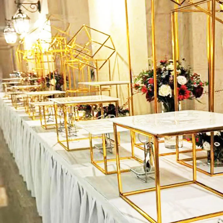 Wedding Buffet Cake Sweet Food Bread Cake Flower Dessert Holder Dessert Table Cake Stand Buffet Banquet Tea Break Metal Holder Good Vibrations
