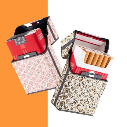 Luxury Design Kacone leather cigarette holder box for women, 20-piece capacity, 2023 model.