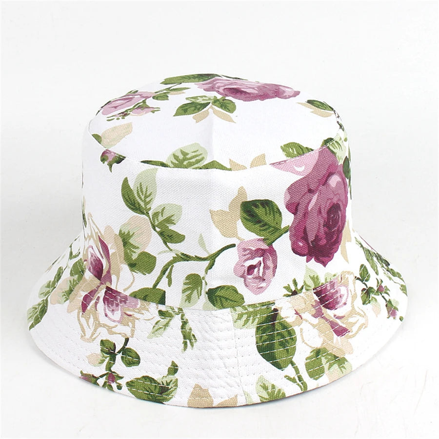 22 Colors Printed Bucket Hat Unisex Ins Trend Flat Top Outdoor Fisherman Hats Men Sunshade Caps Summer Travel Sun Cap Wholesale Good Vibrations