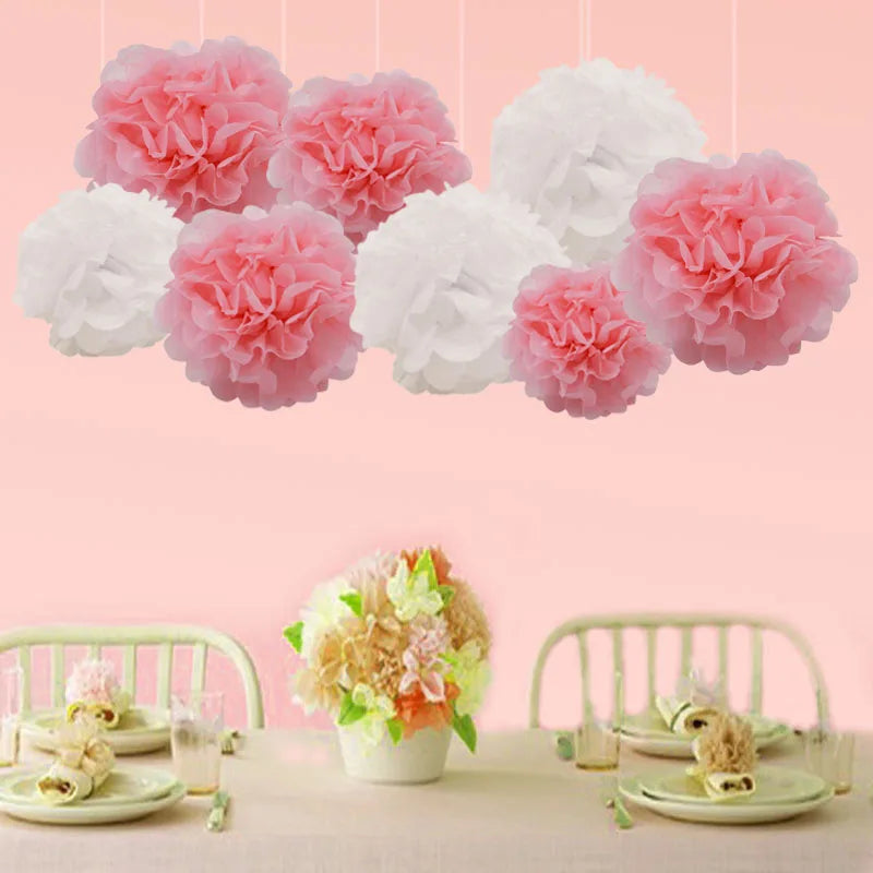 5pcs/lot 10/15cm Decorative Paper Honeycomb Ball Pastel Flower Wedding Kid Birthday Party Decoration Baby Shower Supplies8Z Good Vibrations