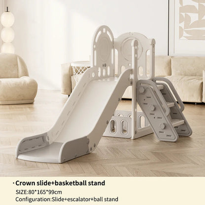 Feelbaby White Plastic Indoor Playground Set Swings Slide for Kids Home Garden Use-PE Material for Educational Shopping Mall Use Good Vibrations