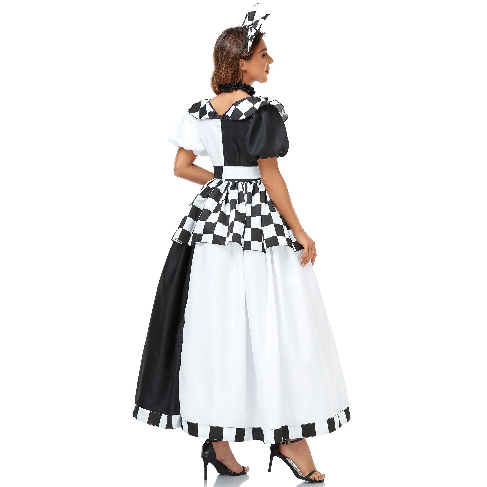 M-XL  COSPLAY Black and White Checked Mickey Halloween Costume Good Vibrations