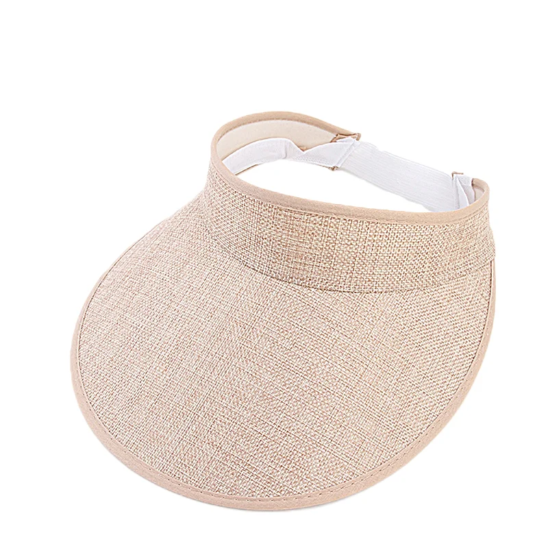 Sun Visors For Women Faux Linen Fashion Hats For Women Sports Visor Women hats Good Vibrations