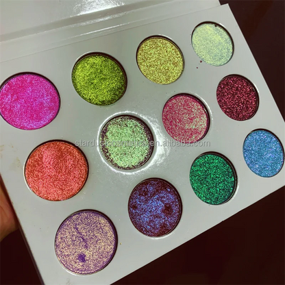 90 Colors Round Pans Multichrome Duochrome Pressed Eyeshadow Pigment Single Duo Chrome Eye Shadow Diy Eyeshadow Palette Good Vibrations