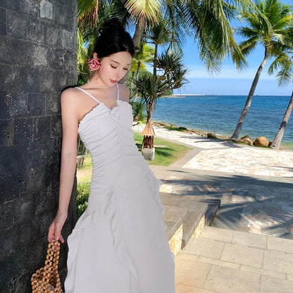 Roman V-Neck Tunic Slim Casual Maxi Dress For Women Lace Dress Good Vibrations