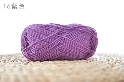 Factory Wholesale Recycled Baby Cotton Yarn 4 Strands of Milk Yarn Bag for Doll Clothes Hand-Knitted High Tenacity for Weaving Good Vibrations