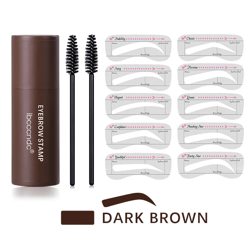 New Perfect Eyebrow Stamp Stencil Kit Eye Brow Stencil Stamp Kit Waterproof Long Lasting Eyebrow Enhancers Brow Powder Stamp Good Vibrations