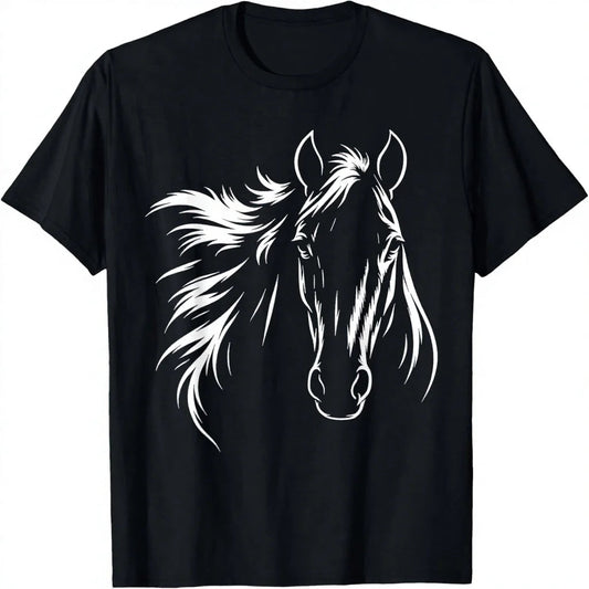 Cute & Elegant Vintage Animal Horse Silhouette Art T-Shirt for Horse Lovers Good Vibrations