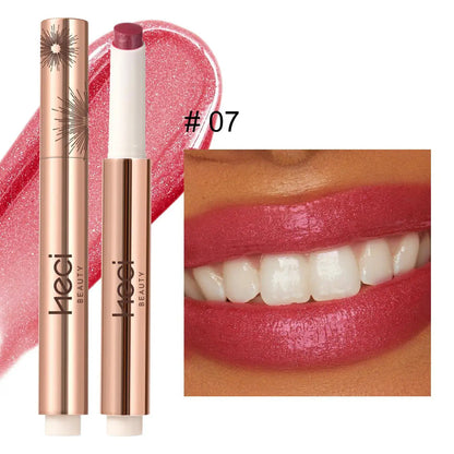 4g Heci Herbal Lip Butter Cream Stick Cream Press Type Super Juicy Mineral Lipstick Tinted Lip Moisturizer Shimmer Lip Stick Good Vibrations