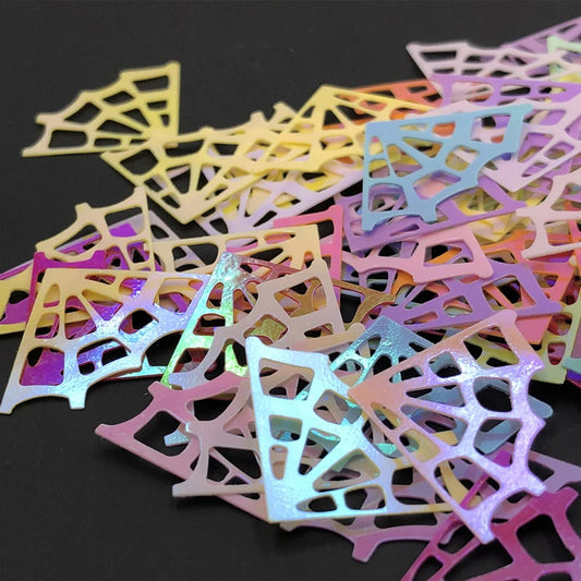 100Pcs/Lot Halloween Spider Web PVC Sequins Holiday Party Decoration Handmade DIY Sewing/Wedding/Coat Hat Accessories Good Vibrations