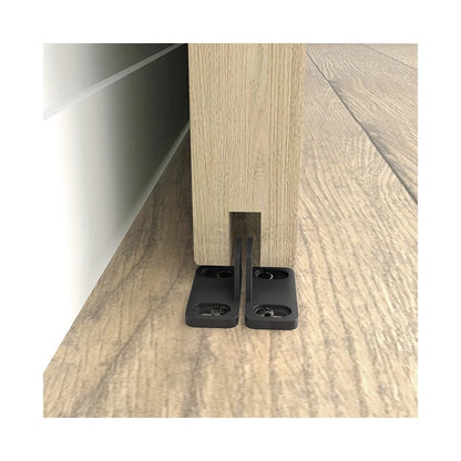 Wholesale Black Adjustable Carbon Steel Stay Roller Hardware Furniture Hardware Floor Guide Barn Door Guide for Bottom Good Vibrations