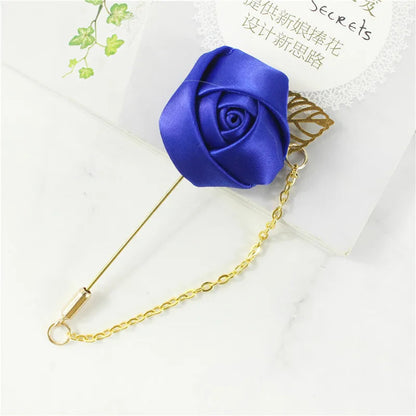 YO CHO Groom Boutonniere Corsage Pins Wedding Silk Flower Groomsman Boutonnieres Buttonhole Wedding Flowers Marriage Accessories Good Vibrations