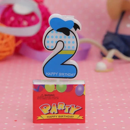 Birthday Candle Mouse Party Decorations Number Candle Cake Toppers Decorations for Home Kids's Gift Candle DIY Cake Flags Good Vibrations
