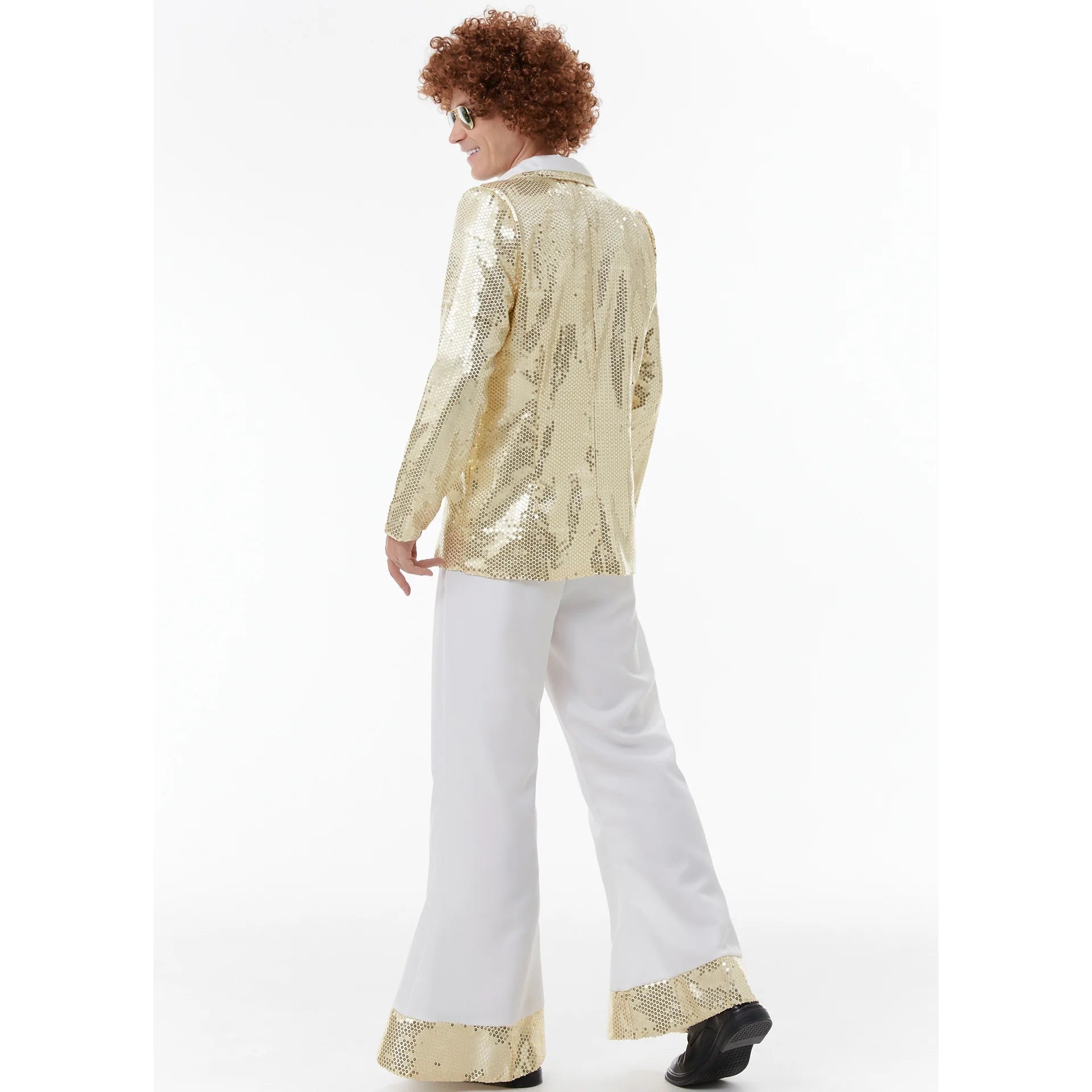 Halloween Costumes for Mens Love Hippie Costume 1960s Stage Performance Coat Shirt Pants Wig Fancy Cosplay Clothing Set Good Vibrations