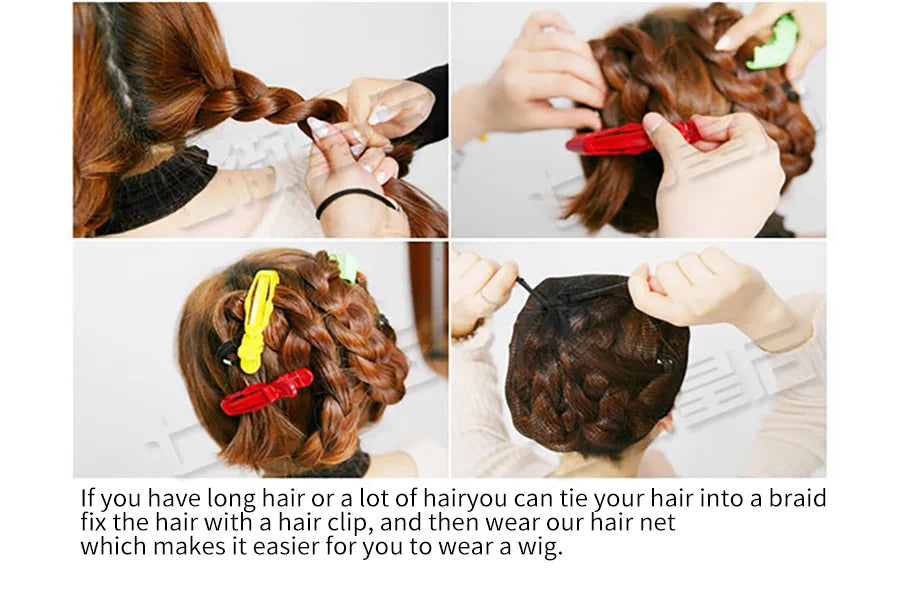 7JHHWIGS Long Wavy Synthetic Black Wigs For Women With Fringe Fashion Heat Resistant Mid-Length Daily Straight Light Brown Hair Good Vibrations