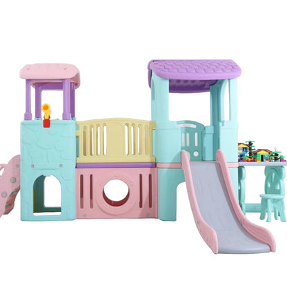 High Quality Children Playhouse Kindergarten Kids Play House Small Plastic Indoor Playground Equipment with Slide Toy Good Vibrations