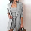 YiXin New Arrivals 2022 Vest Jacket Shorts Women Solid Color High Waist Women Outfits Three Pieces Set Women Clothing Good Vibrations