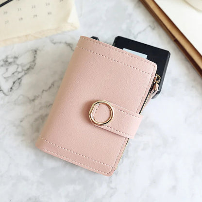 New Fashion Short Women's Wallet Zipper Card Holder Cute Female Coin Purse High Quality PU Wallets For Girls Good Vibrations