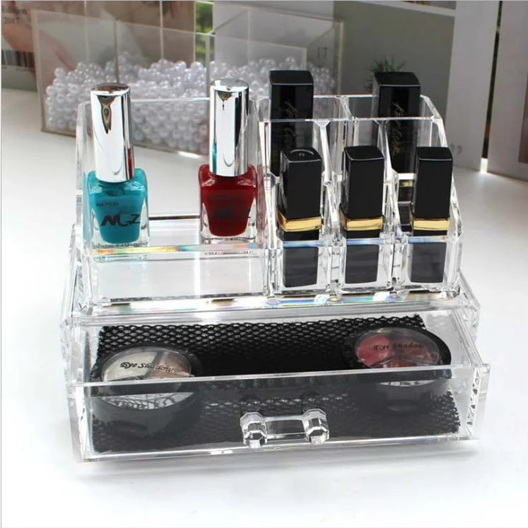 New Arrival Home 4 Drawer Clear Portable Make up Clear Acrylic Box Organizer Wholesale Cosmetic Organizers Good Vibrations