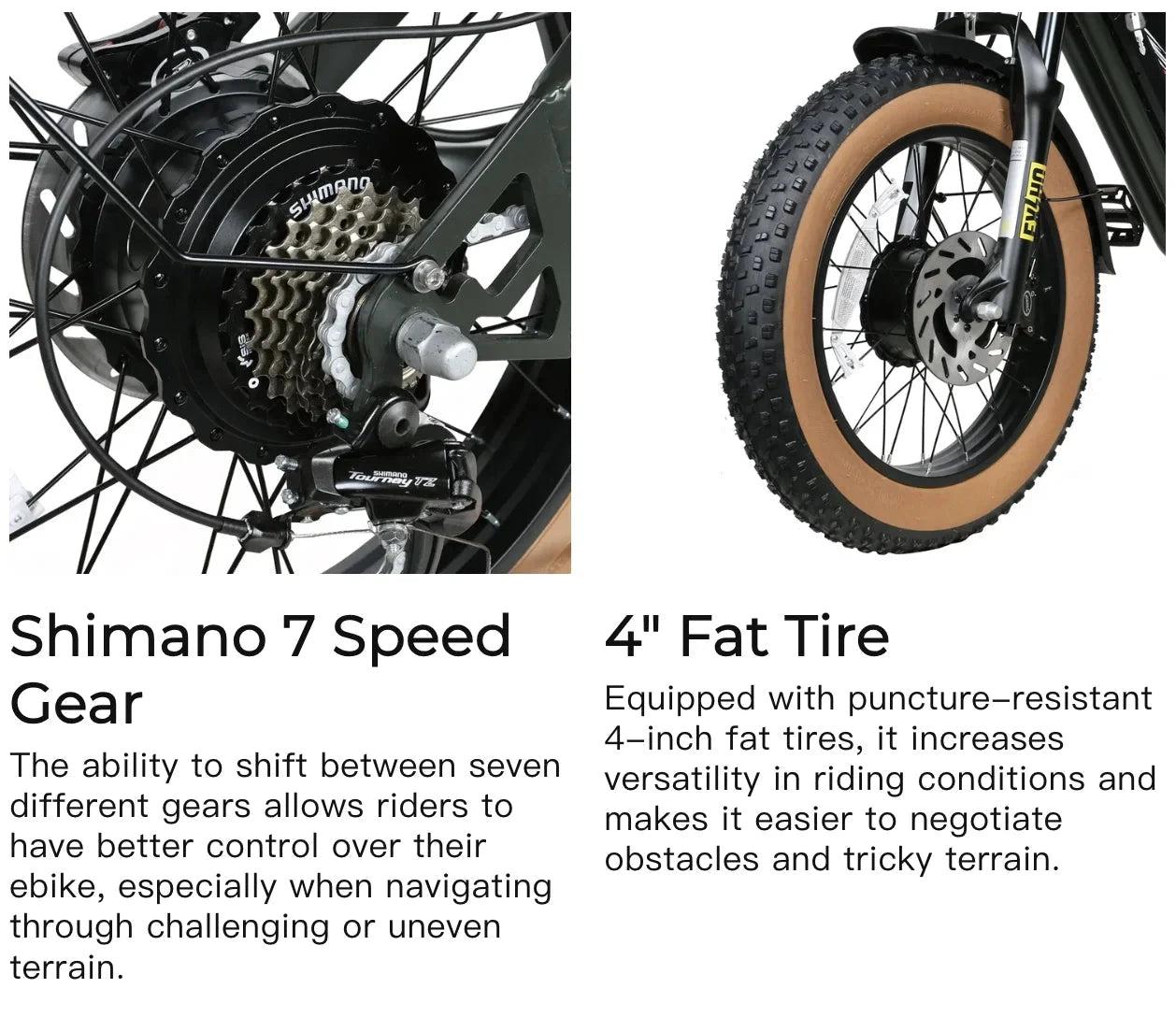 Electric Bicycle 20" Fat Tire 48V 36AH 2600W High-Torque Dual Motors Electric Bike 60KM/H Fast Motorcycle Style Mountain E-bike Good Vibrations