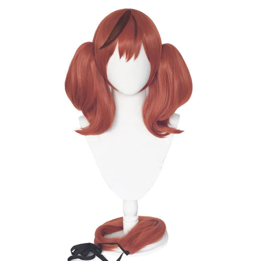 Uma Musume Nice Nature Cosplay Wig Uma Musume Pretty Derby Red Brown Detachable Ponytails Wig with Bangs + Free Wig Cap Good Vibrations