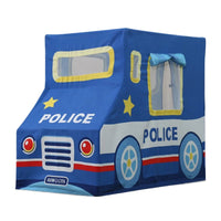Asweets Indoor Children's Sports Toy Play Tent Cotton Canvas with Wooden Frame Kids Police Station Playhouse Good Vibrations