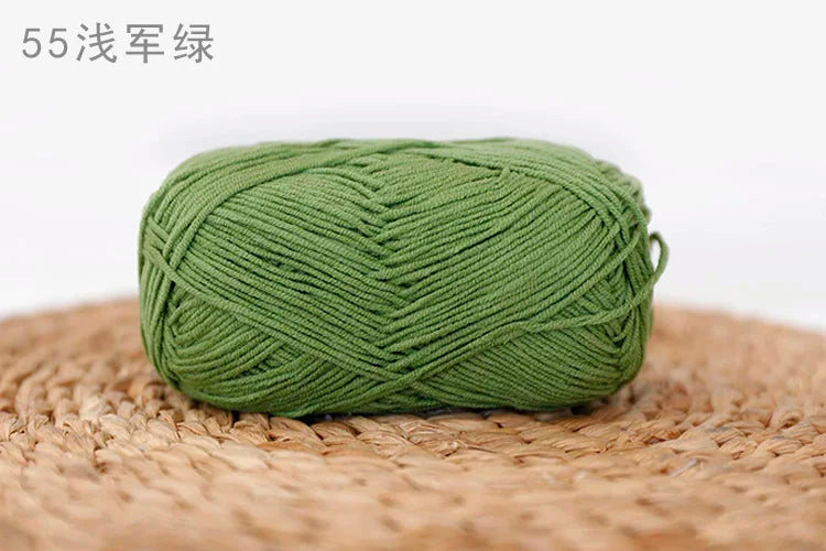 Factory Wholesale Recycled Baby Cotton Yarn 4 Strands of Milk Yarn Bag for Doll Clothes Hand-Knitted High Tenacity for Weaving Good Vibrations