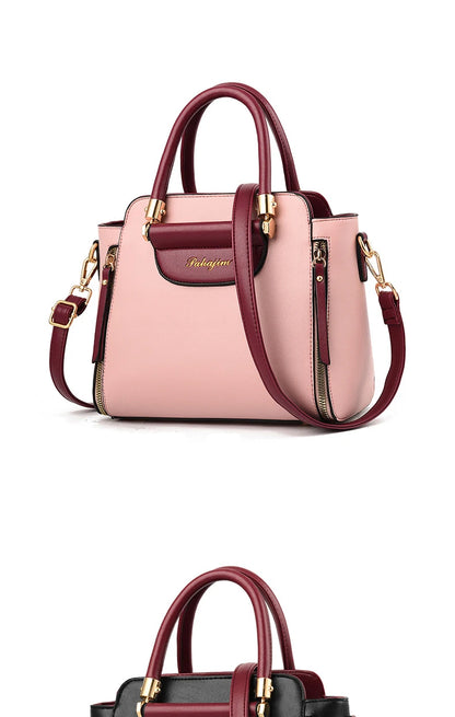 Women's bag 2025 new fashion women's bags hit color hand-held  bag Europeand the United States all-match shoulder messenger bag Good Vibrations