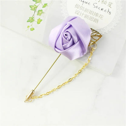 YO CHO Groom Boutonniere Corsage Pins Wedding Silk Flower Groomsman Boutonnieres Buttonhole Wedding Flowers Marriage Accessories Good Vibrations