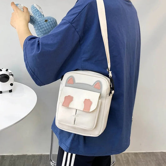 2022 Hot Sale Fashionable Cute Canvas Cross Body Shoulder Bag for Teenagers Ladies and Kids for Daily Outdoor Shopping Good Vibrations