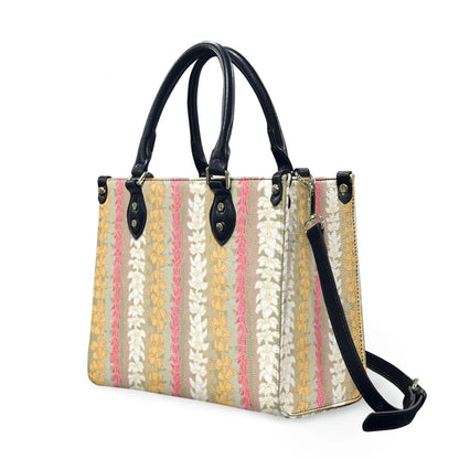 Customized Luxury Leather Women Handbag Hawaii Tribal Polynesian Tattoo Print Pu Leather Purse Shoulder Bag Lightweight Tote Bag Good Vibrations