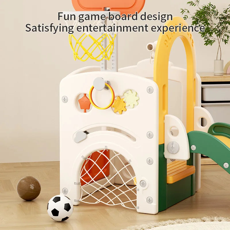 Feelkids Kids Fun Space Slide Playhouse Home Plastic Toy Toddler Baby Slide for Kids Indoor Children's Playground Good Vibrations