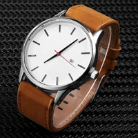 Men's Watches Fashion Leather Quartz Watch Men Casual Sports Male erkek kol saati Wristwatch Montre Hombre Relogio Masculino Good Vibrations