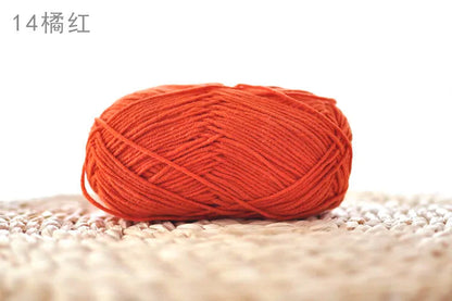 Factory Wholesale Recycled Baby Cotton Yarn 4 Strands of Milk Yarn Bag for Doll Clothes Hand-Knitted High Tenacity for Weaving Good Vibrations