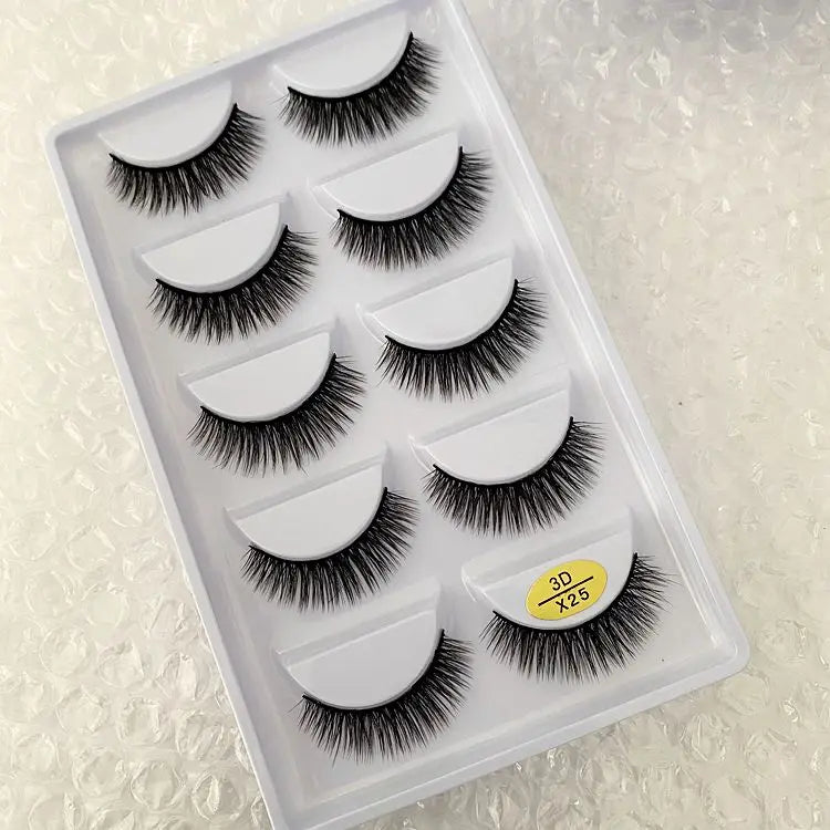 5 Pairs Multipack 3D Soft Mink Hair False Eyelashes Handmade Wispy Fluffy Long Lashes Natural Eye Makeup Tools Faux H13 E08 E01 Good Vibrations