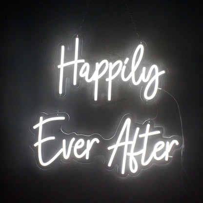 Happily Ever After Neon Sign Wedding Party Lights Event Background Decorative Lights Dimmable Good Vibrations