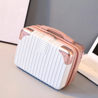 ABS Fashionable Cosmetic Case Travel Zipper for Toiletry Organizer Make up Storage Organizer Good Vibrations