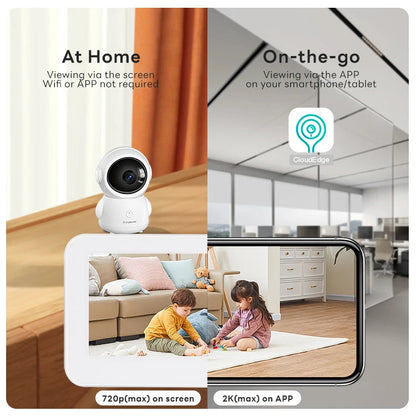 Y2-US 4.3 Inch Screen WIFI Auto Tracking APP Alarm Two-Way Audio Baby Monitor Camera 1080p Resolution Fast Delivery US Warehouse Good Vibrations