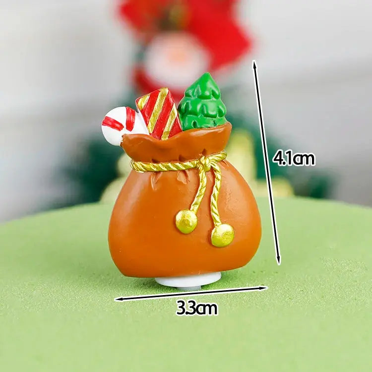 Christmas Cake Toppers Resin Santa Claus Cake Decor Xmas Tree Cupcake Dec Merry Christmas Decor For Home Happy new Year Gifts Good Vibrations