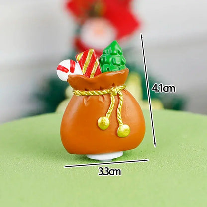 Christmas Cake Toppers Resin Santa Claus Cake Decor Xmas Tree Cupcake Dec Merry Christmas Decor For Home Happy new Year Gifts Good Vibrations